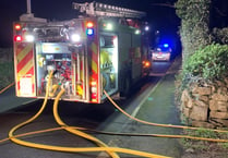 Attic fire sparks 999 call-out