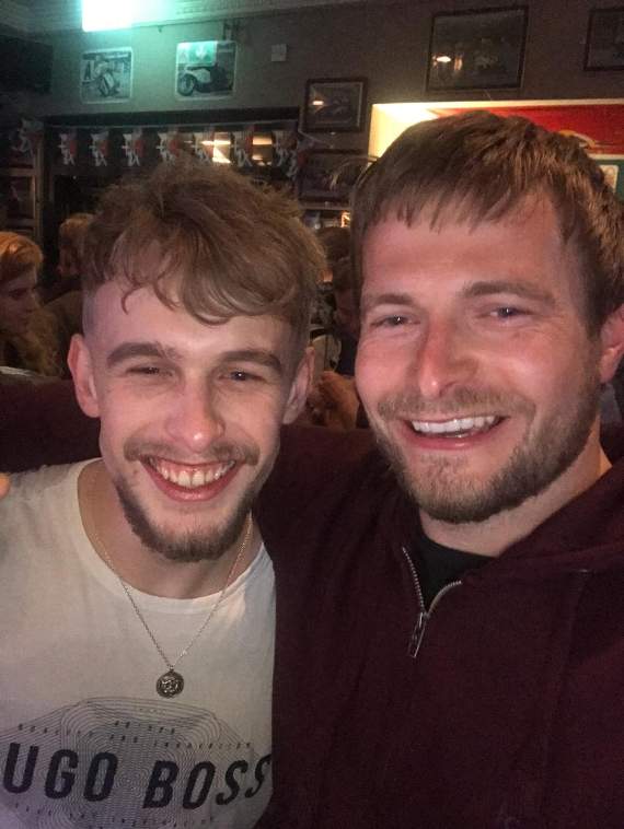 Cameron (left) pictured with his brother Karl Staniford