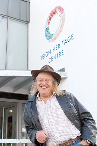 Famous face: Phil Harding, of television’s Time Team, pictured outside the new Teign Heritage Centre in Teignmouth last week. Picture Alan Craig.