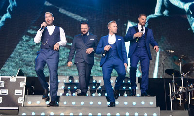 Boyzone take to the stage.