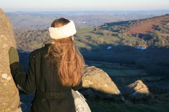 Ellie Head: One of The Howling cast, at Dartmoor's legendary Hound Tor.