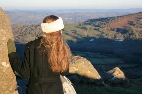 Ellie Head: One of The Howling cast, at Dartmoor's legendary Hound Tor.