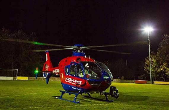 NIGHT FLYING: The air ambulance had a laser pen pointed at it while on an emergency call over Tedburn St Mary.
