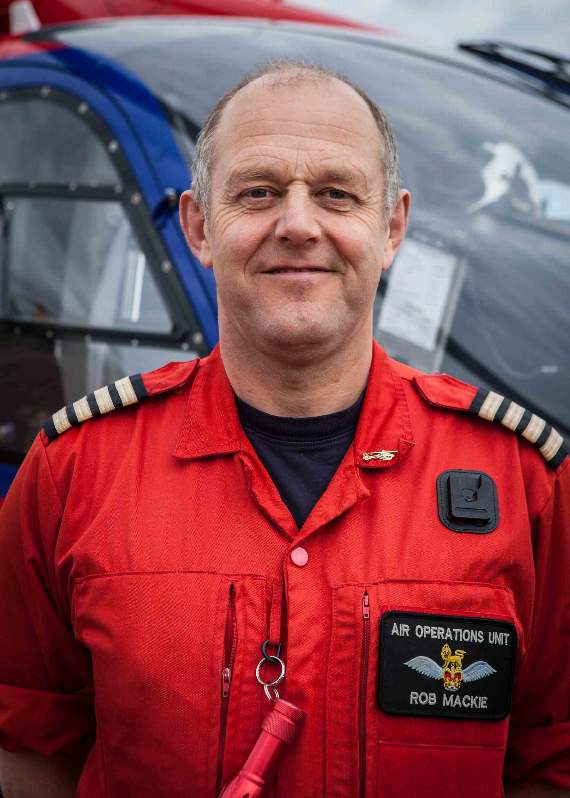 TARGETED: Air ambulance pilot Rob Mackie.