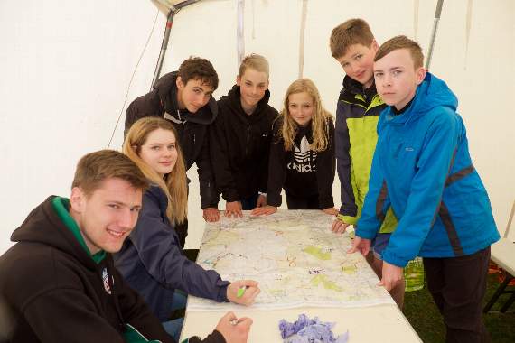 Team from Coombeshead talking tactics.