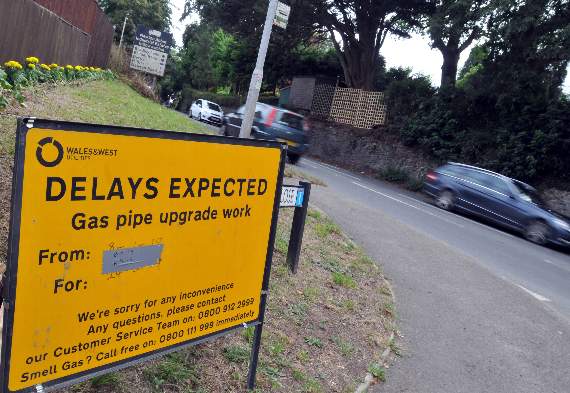 Advance warning of more motoring misery as the gas pipe upgrade works begin.