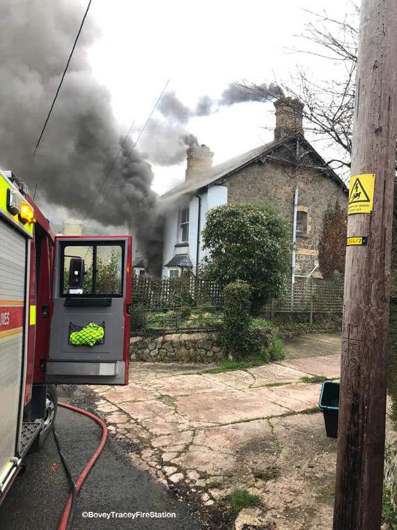 The scene that greeted first fire crews on arrival ©BoveyTraceyFireStation
