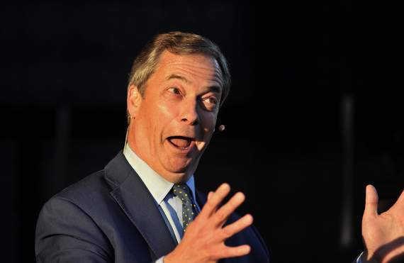 Nigel Farage preaches to the faithful at Trago ©MDA/StevePope
