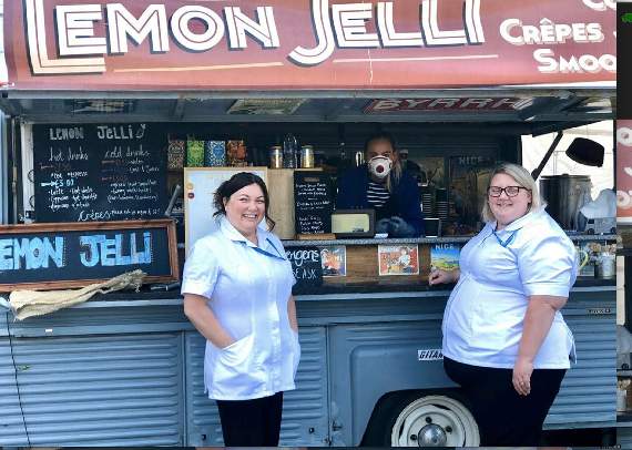 Staff at Newton Abbot Hospital are delighted with the Lemon Jelli street food stall