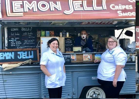 Staff at Newton Abbot Hospital are delighted with the Lemon Jelli street food stall