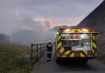 Dartmoor barn blaze