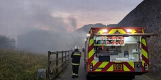 Dartmoor barn blaze