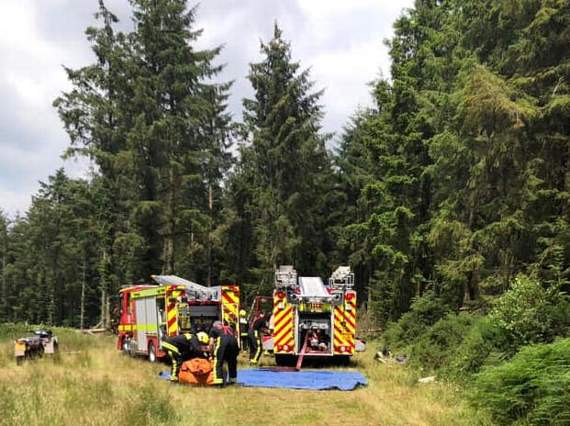 Bovey Tracey fire crew at Haldon Forest.
