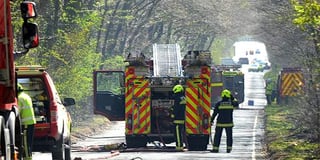 Heath fire forces road closure