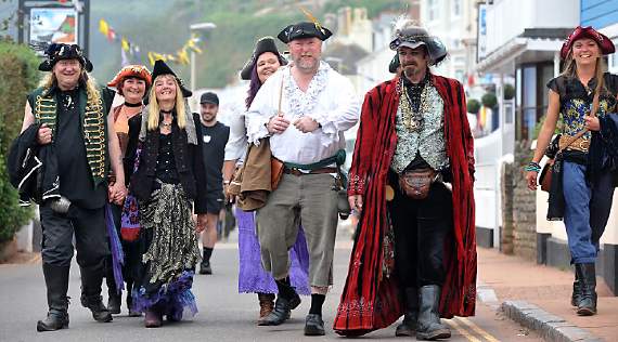 The Pirates of St Piran stalking the streets of Shaldon