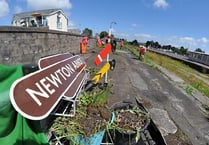 Making tracks on Heath Rail platform clean-up