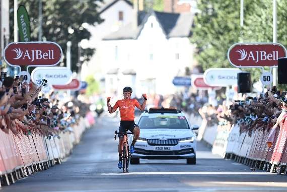 Robin Carpenter wins Stage Two of the Tour of Britain in Devon. Picture: SWpix.com