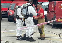 Emergency services attend suspected anthrax attack