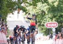 Belgian sprinter sets up exciting second Stage of cycling's Tour of Britain in Devon