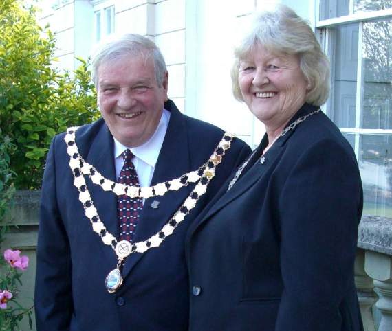Mayor Fred Tooley with his wife Myra, the Mayoress.