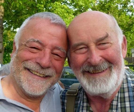 Monmouth Club Chairman Richard Bond (right) with his ‘twin’ Franz Masino, Burgermeister of Waldbronn