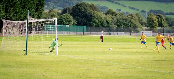 Nick Harrhy’s penalty gave Monmouth the lead before half time