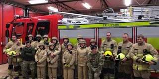 Army cadets join forces with fire crew