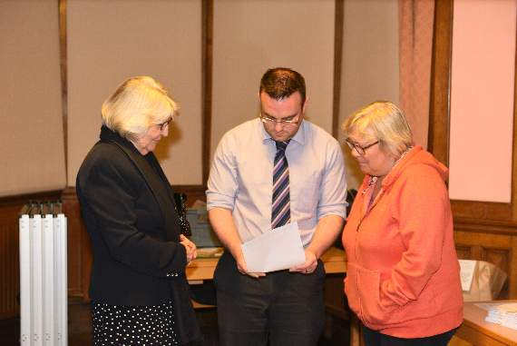 Cllr Sue White (left) received 214 votes