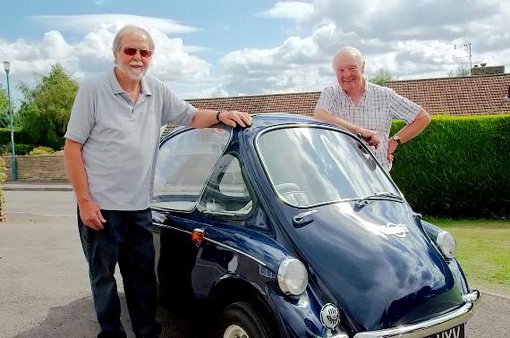 John Meadows is pictured with John Tudgay, founder of the show, who will be attending with his 1933 Austin 10-4 ‘chrome rad’