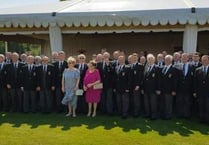 Male voice choir sings at the palace