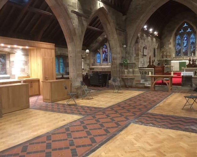 Harvest festival in new church