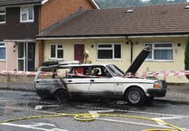 Emergency services are called to car fire in town