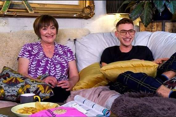 Olly Alexander with his mum Vicky when they appeared on Celebrity Gogglebox. Pic: Channel 4