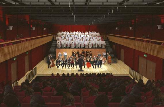 <p>An artist's impression of how the main hall in a revamped Petersfield Festival Hall could appear.</p>