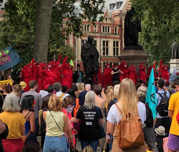 Activists took part in protests in The Square
