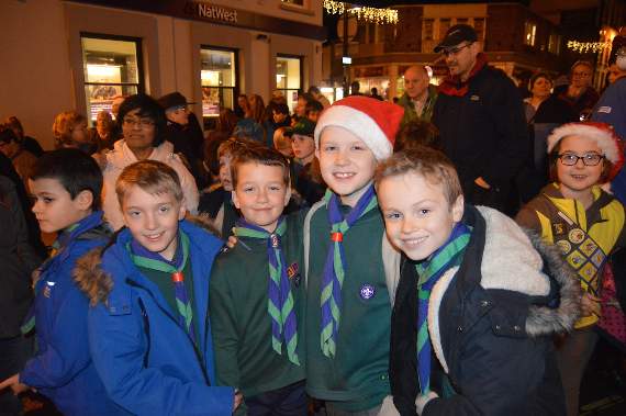 Scouts who took part in the procession