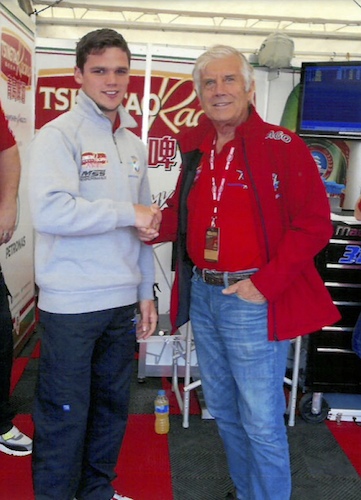 Luke Jones with Giacomo Agostini
