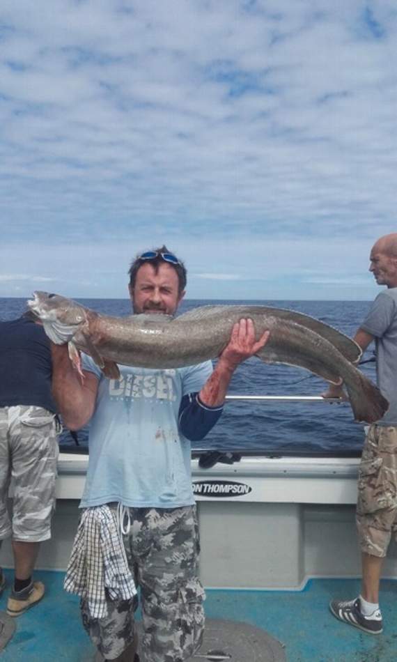 Alan Todd with his 23lb ling