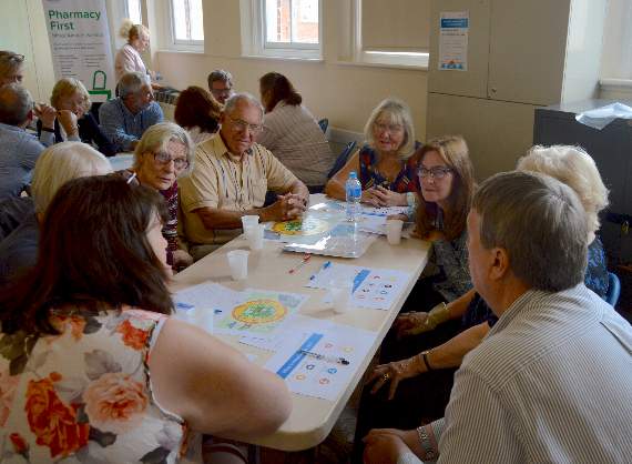 Local people take part in a workshop to give their views to the CCG