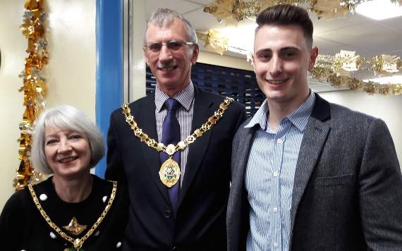 The Mayor and Mayoress with Sam from EnviroAbility.