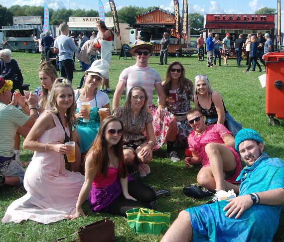 Soaking up the sun and festival atmosphere