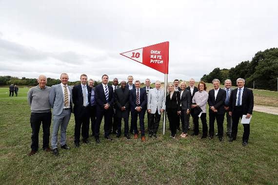 Some of Dick Bates's friends and colleagues at the dedication ceremony