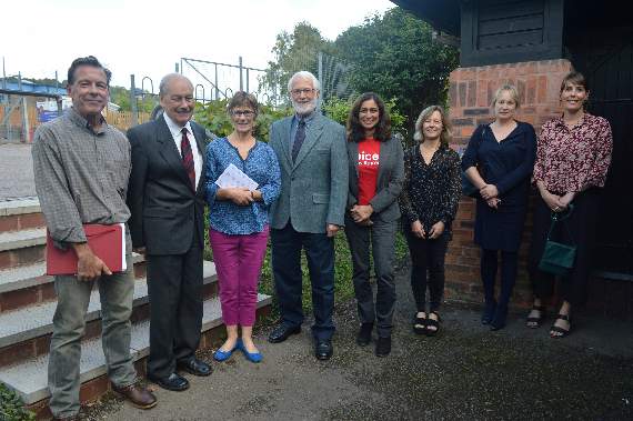 Representatives invited to attend the afternoon meeting and give their thoughts on the rural economy, were, from left to right: Kevin Braybrook (Parish Councillor), Derek Colley (Trustee of the Fownhope Memorial Hall), Sarah Coomer (Compassionate Community Scheme), Ian Quayle (Chairman of the Fownhope Memorial Hall), Rayeesa Asghar-Sandys (Rayeesa's Indian Kitchen), Jaine Yule (Solarkinetics Ltd), Hannah Dale (Canwood Gallery) and Anna Straker (Fownhope Medical Centre).