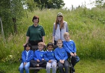 Children have fun in the sun at Ross-on-Wye Community Garden