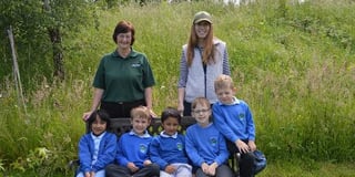 Children have fun in the sun at Ross-on-Wye Community Garden
