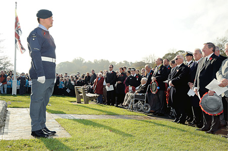 Buy this picture at www.buypicture.net Mark Jones 13115890 Mounting the guard of honour at Kingsbridge war memorial as a large growd gathers for the service
