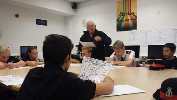 Police cadets from Kingsbridge preparing for their Duke of Cornwall safety award