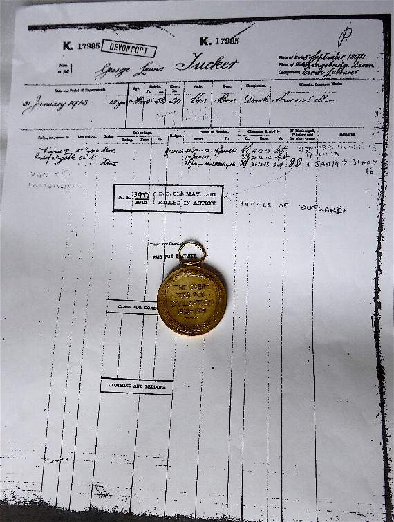 The medal along with George Lewis Tucker’s service medals