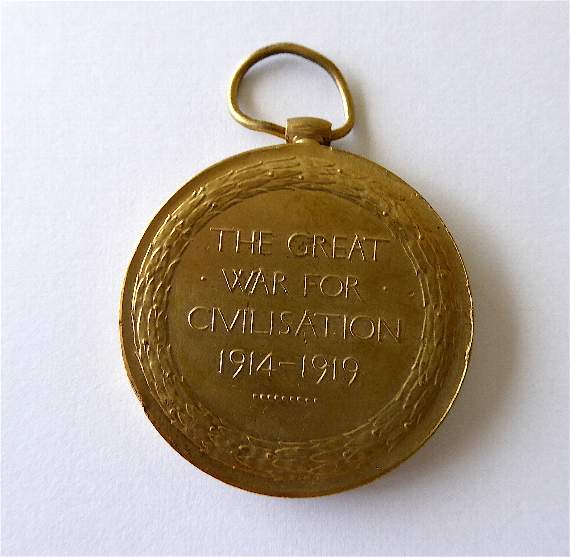 The back of the WW1 Victory medal