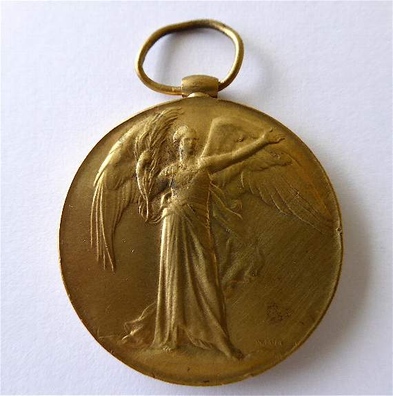 The front of the WW1 Victory Medal